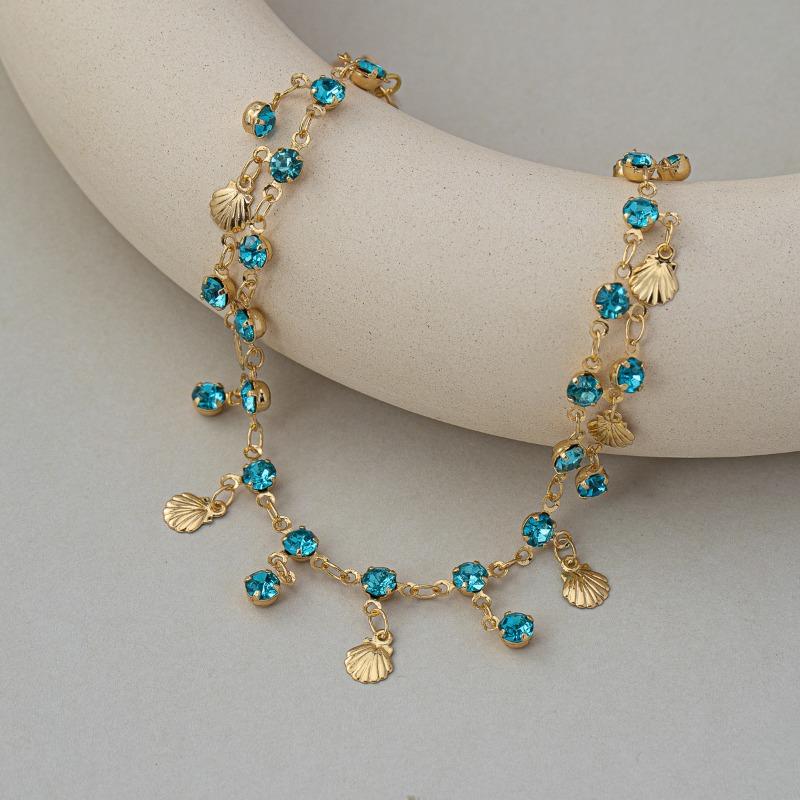 Meier Double-layered necklace with gold pattern decoration, women's easiest for matchclassy necklace