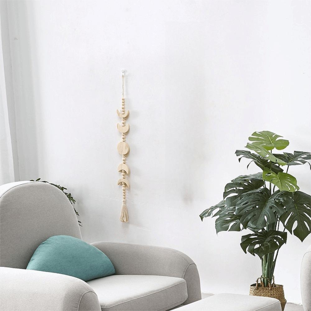 29.92in Boho Tassel Pendant Wooden Boho Wall Decoration Home Wall Pendant  Living Room
