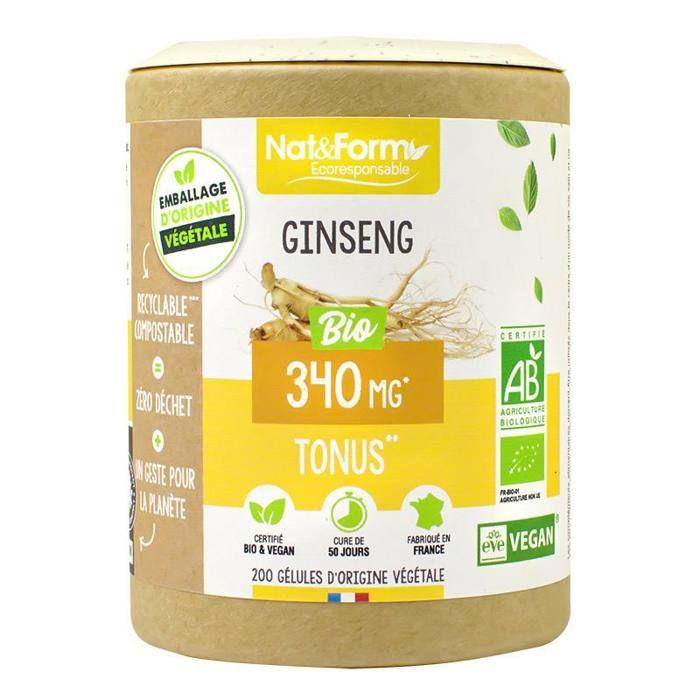 Nat&Form Ecoresponsable Giseng bio 200 gélules