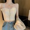 Weuiean Lace Camisole Top with Zippered Lace Tube Tank One Size Fits Women's Cups, Camisole, Top, Top, Most, LSL-013 (White)