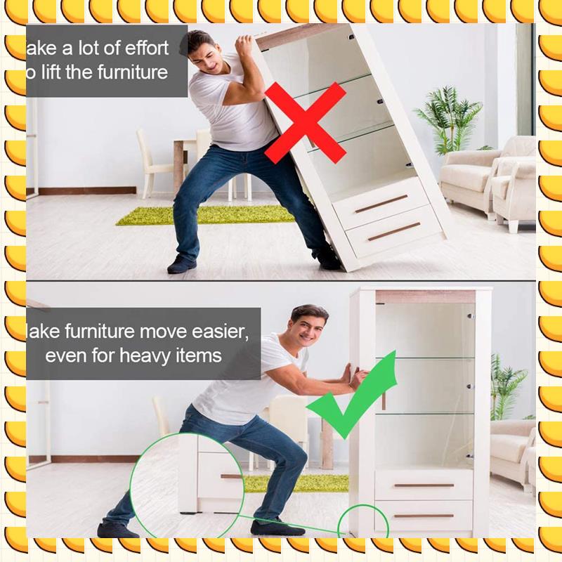 

BAAU 80 PCS Furniture Gliders Slider 25 X 25 Mm PTFE Self Adhesive Furniture Moving Pads Square For Furniture Easy Movers