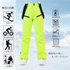 LOKIPONG Snowboard Pants for Men and Thermal Fleece Windproof and with Shovel and Fluorescent Size XS Women, Lining, Waterproof, Suspenders, Green,