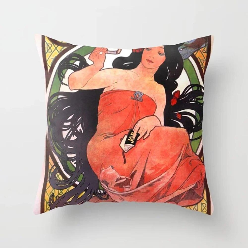 Cushion Covers Japanese Mythology Printed Pillow Cases for Bedroom Living Room Home Decor