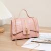 Fashi PU Leather Bags for Women Alligator Pattern Armpit Handbag Tassel Female Chain Small Underarm Messenger Bag Purse