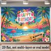 Tropical Palm Tree Banner, Foliage Photo Backdrop Wall Decor for Party