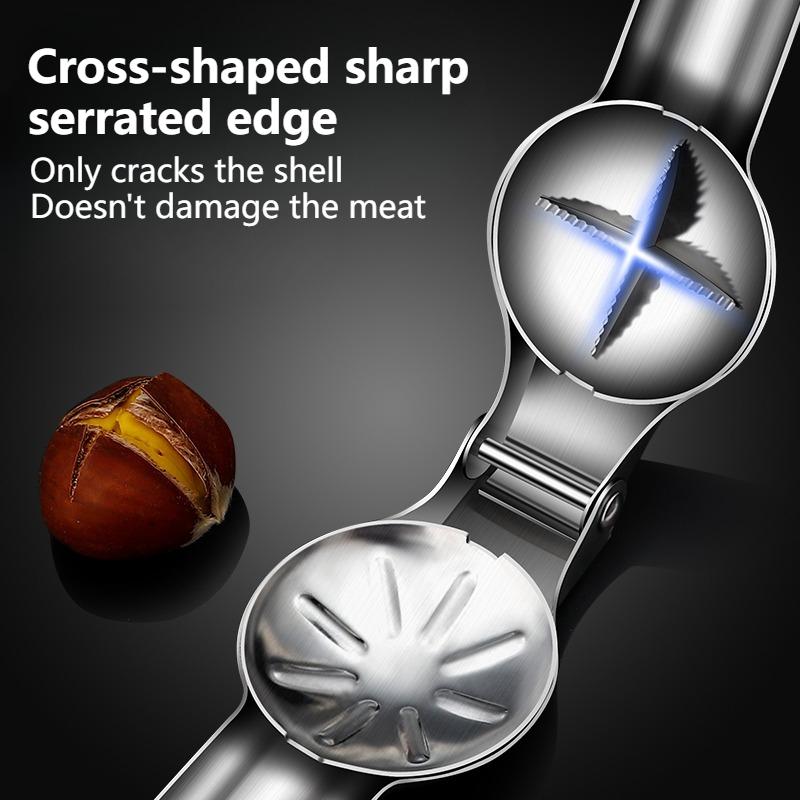 Chestnut and Walnut Cracker Stainless Steel Nut Cracker Home Chestnut Shelling Tool Hazelnut Shelling Tool Nut Cracking Knife