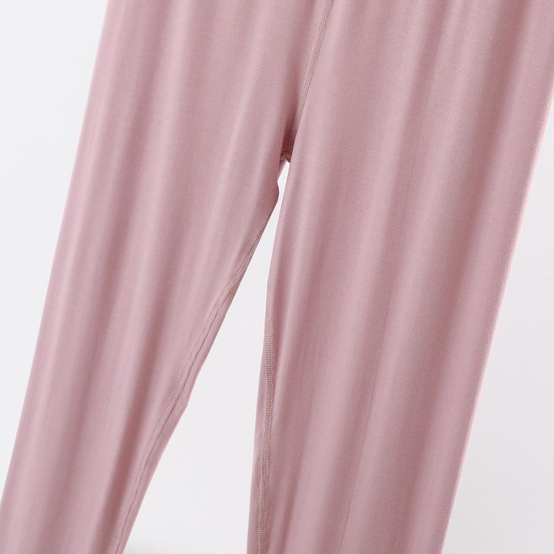 High-Waisted Modal Pants for Women - Loose, Seamless, Plus Size, Perfect for Spring and Autumn