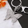 Diamond-Encrusted Butterfly Alloy Keychain Diy Bag Car Key Ring Decorative Pendant