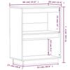 Vidaxl Szafka, Czarna, 60X34X75 Cm, Lite Drewno Sosnowe