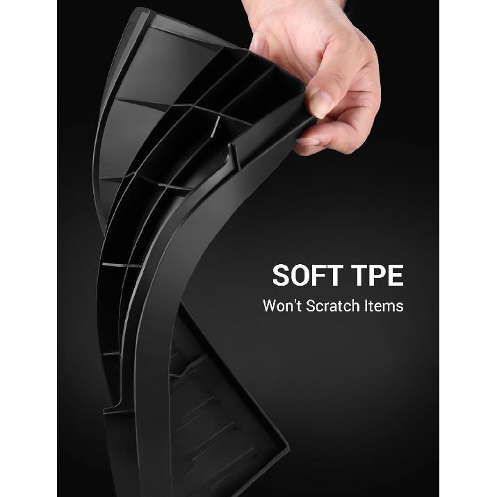 BASENOR Tesla Model Y Model 3 Center Console Behind Screen Storage Box, Dashboard Hidden Organizer Tray Sunglasses Holder For 2017- Model 3 -2024