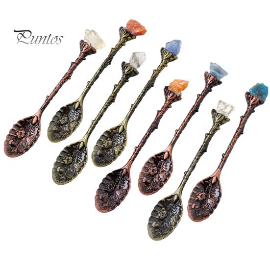 

1/5 шт. ложка из искусственного хрусталя, винтажная кофейная ложка, ретро-столовые приборы для десерта и чая, устойчивые к ржавчине, элегантная обеденная посуда, домашний декор 5pcs