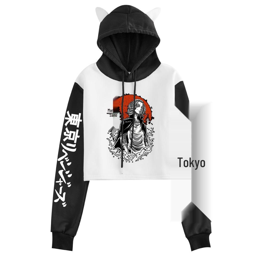 Tokyo Ghoul Cat Ear Women's Hoodie - Color Block Pullover