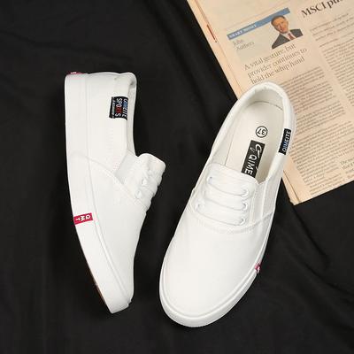 Neue Damenschuhe im koreanischen Stil, Segeltuchschuhe, klassische Damenschuhe mit dreimal vulkanisierter, flacher Unterseite, kleine weiße Schuhe, Schulmädchenschuhe