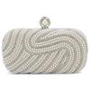 Pearl Beaded Clutch Purses For Women Wedding Bridal Small Handbag Clutches Shoulder Bags Full Beaded Party Prom Top-Handle Bag