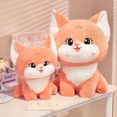 Non-Toxic Cute Long-Tail Fox Doll Stuffed Animal Plush Toy Huggable Soft Cartoon Fox Gift Perfect Christmas Present