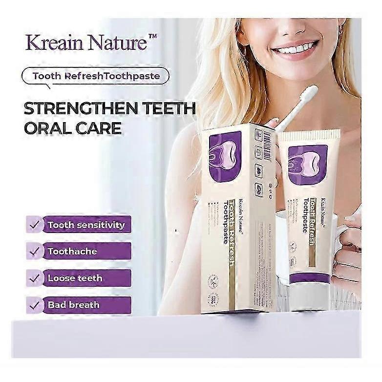 Nature Tooth Refresh Toothpaste, Hydroxyapatite Toothpaste for Sensitive Teeth, Daily Wear Repair & Microbiome Support