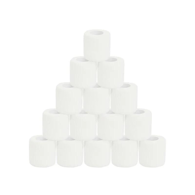 1/15 Stück Weißes Erste Hilfe Selbstklebendes Kohäsives Elastisches Verbandband Sporttape für Handgelenk Knöchel Verstauchungen & Schwellungen