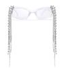 Crystal Sunglasses Anti-glare Sunglasses Photo Sunglasses Y2k Sunglasses Rhinestones Tassel Sunglasses Beach Sunglasses