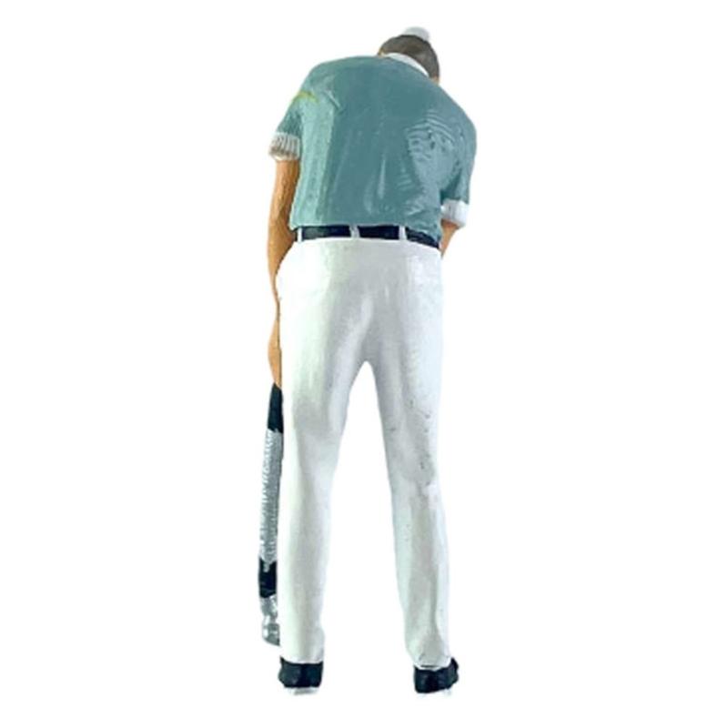 Golf Player Figure Model 1:64 Scale Hand Painted Miniature Figure for Miniature Scene Dioramas Props,Model Car Display