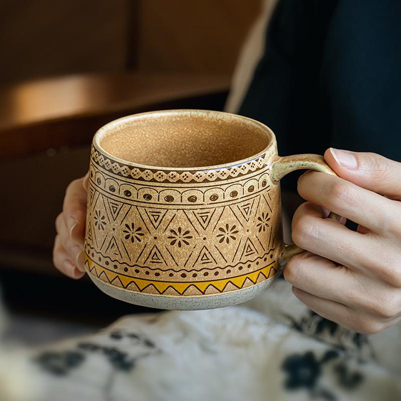 Emia Design Mug Bohemian Ceramic Water Cup Office Coffee Cup Export
