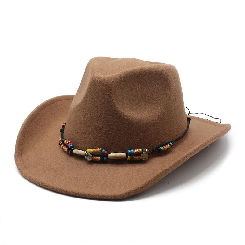 British Wool Western Ethnic Cowboy Hat