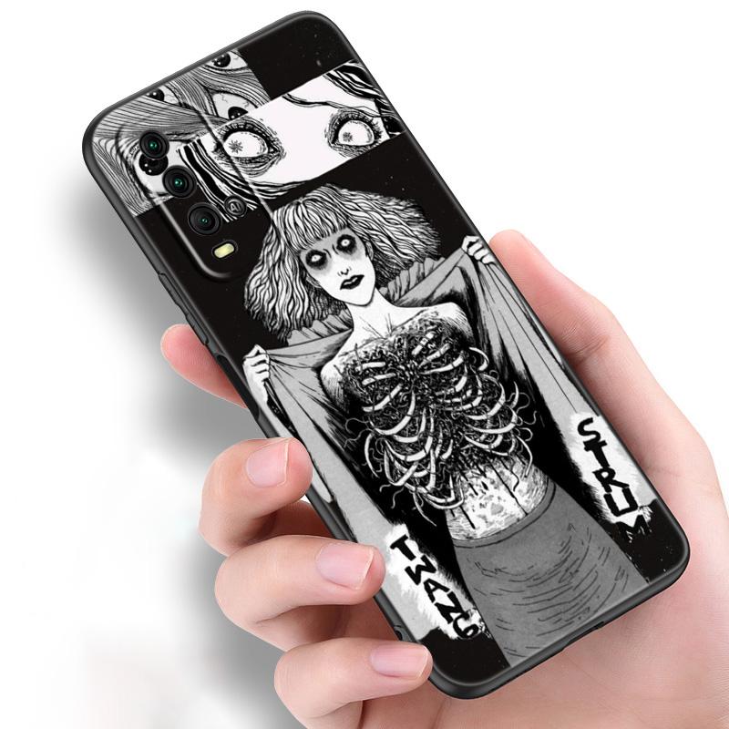 

Аниме Junji Ito футболки ужасов силиконовый чехол для телефона для Xiaomi Redmi Note 11 10 9 8 Pro 11T 10T 10S 9S 8T 9 9A 9C 9T черный чехол Redmi 8