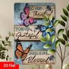 Vintage Metal Sign Butterfly Wall Decor Motivational Quote Rustic Iron Poster for Home Office