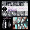 Luxury Diamond Almond Press On False Nail Tips Classic Trapezoidal Full Cover Soft Fake Nails Extension DIY Manicure Salon Tools