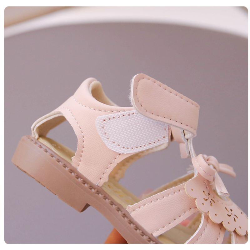 Girls' Princess Hollow-Out First Walkers Anti-Kick Baby Sandals for Toddlers Beach Shoes Girl's Dress Shoes