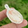Daughters Day Deal Sterling Silver Scolecite Gemstone Wire Wrap Sister Pendant