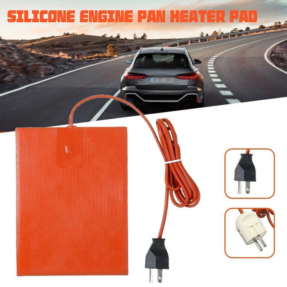 Car Engine Oil Pan Sump Tank Heater Plate Silicone Heating Pad US/EU Plug Rubber Heat Mat Heated Bed Plate Flexible Waterproof