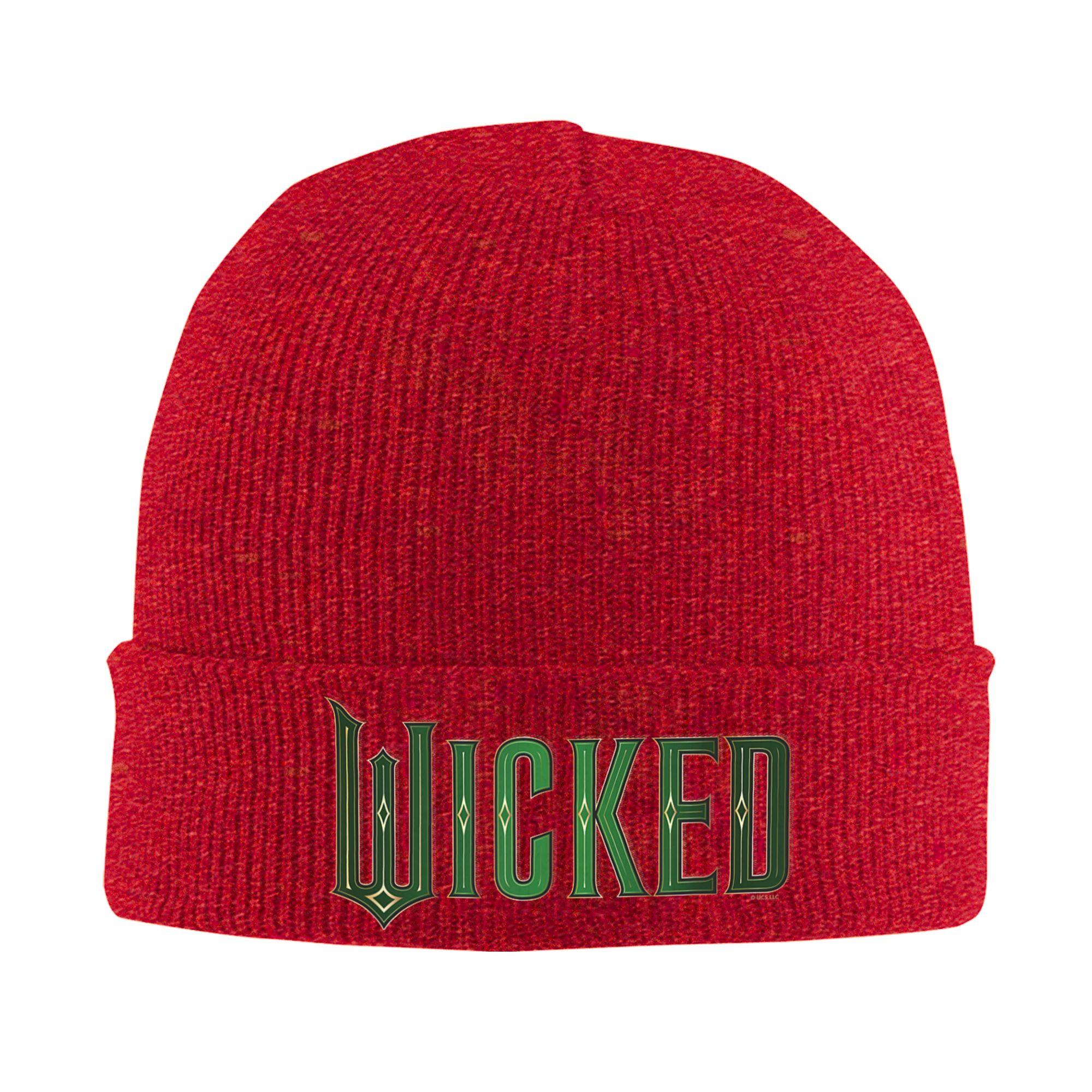 

Wicked Movie Logo Emerald Green Beanie Hats Knit Hat Men Women Street Warm Caps Spring Hippie Design Bonnet Hats One Size