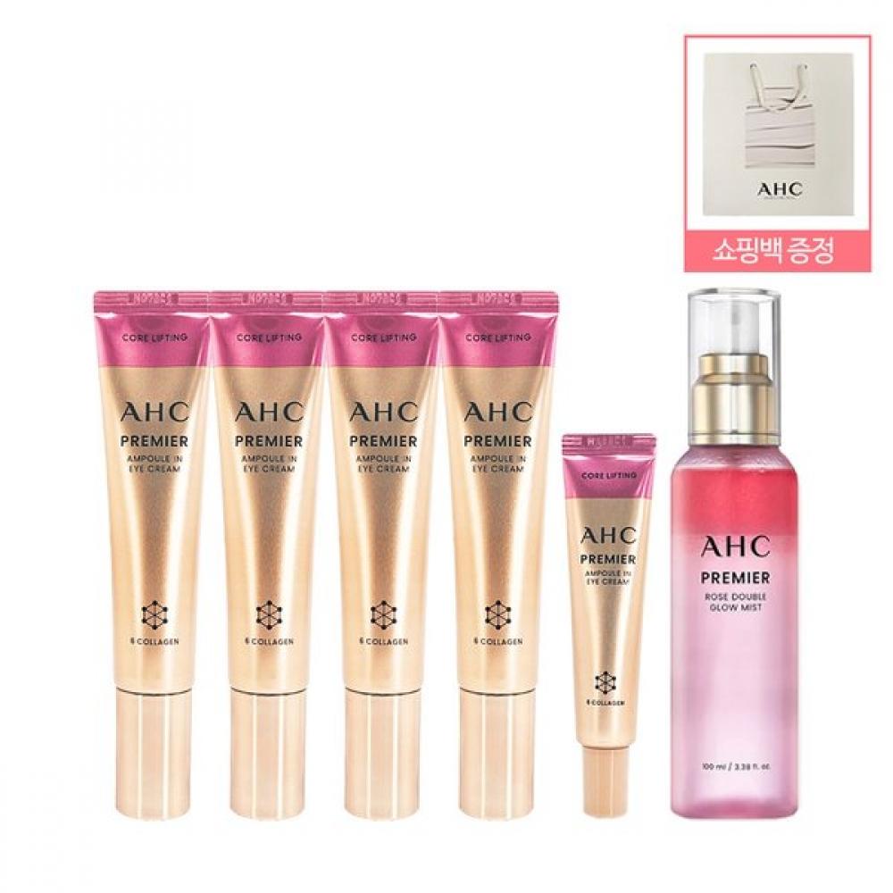 

[Последняя награда для покупок на дому] Крем для глаз AHC, сезон 12, ампулы Premier по 40 мл, 4 шт. + 12 мл, спрей «Роза» + сумка для покупок