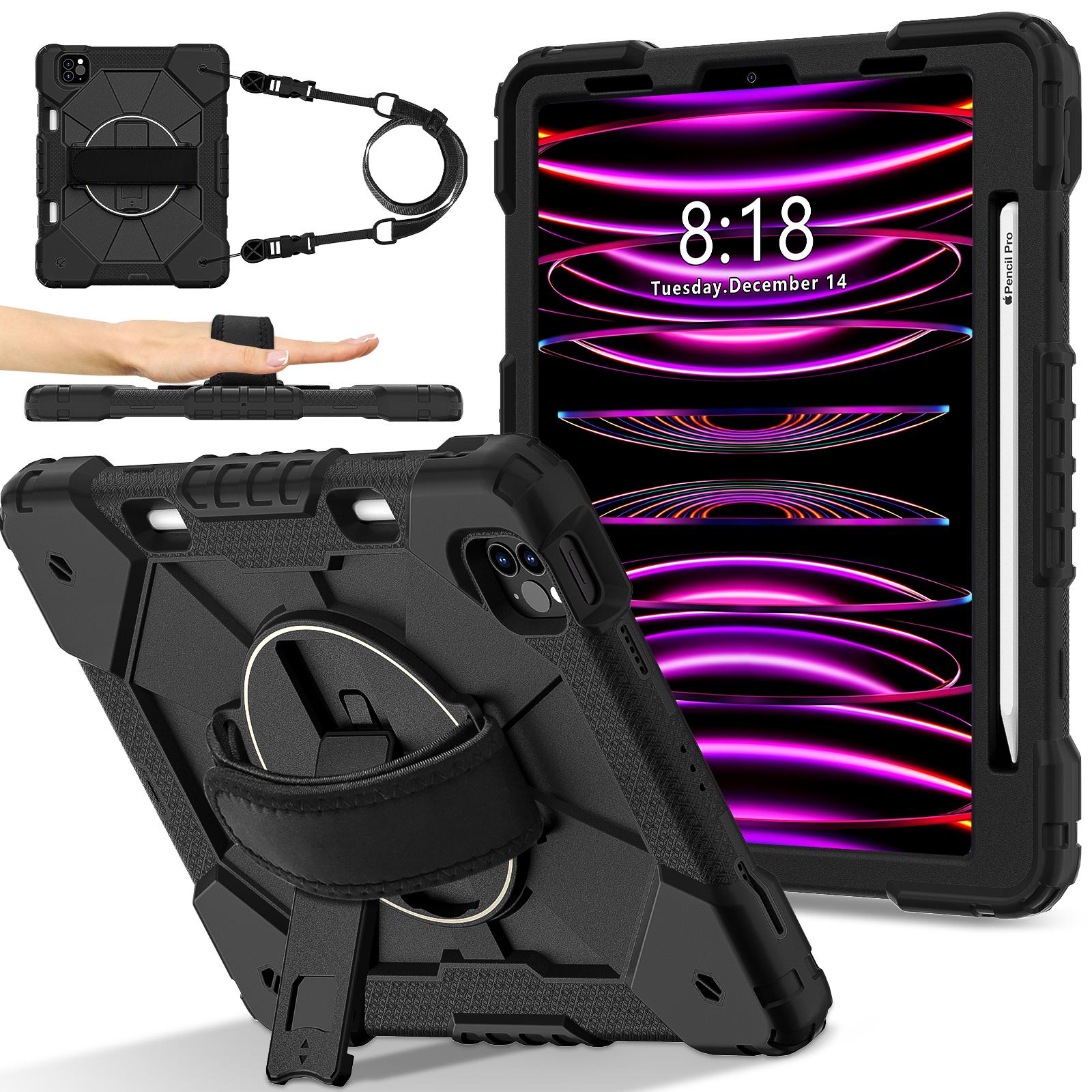 

Круговая защита на 360 градусов! Многофункциональный чехол для планшета Apple iPad Air (2020), iPad Air 4, 10,9 , A2324, A2072, A2325, A2316 iPad Air (2020) чёрный