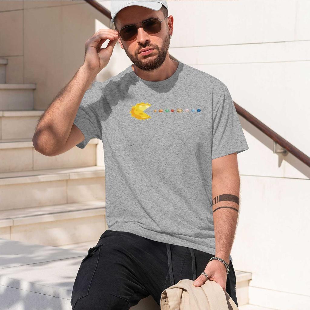 2026 New Model Solar System Planets Print Tees For Unisex Casual Quick Drying Breathable Tshirt Short Sleeve Tshirt For Running T