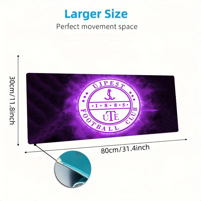 Újpest FC Print Cushion Non-slip Laptop Tablet Big Mousepad XXL Mat Mini PC Playmat With Lock edge