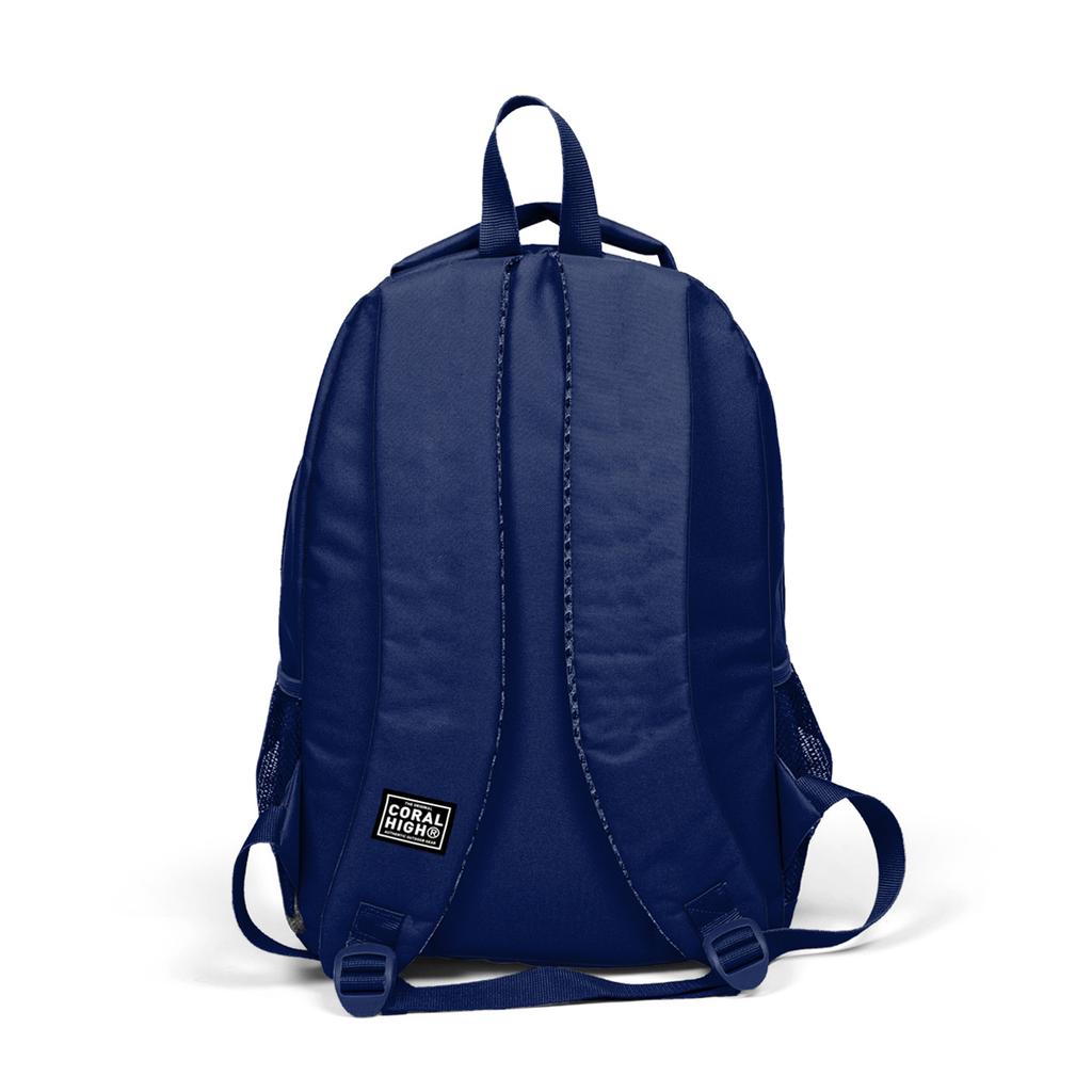 Coral High Kids Navy Blue Three Compartment School Backpack 14399