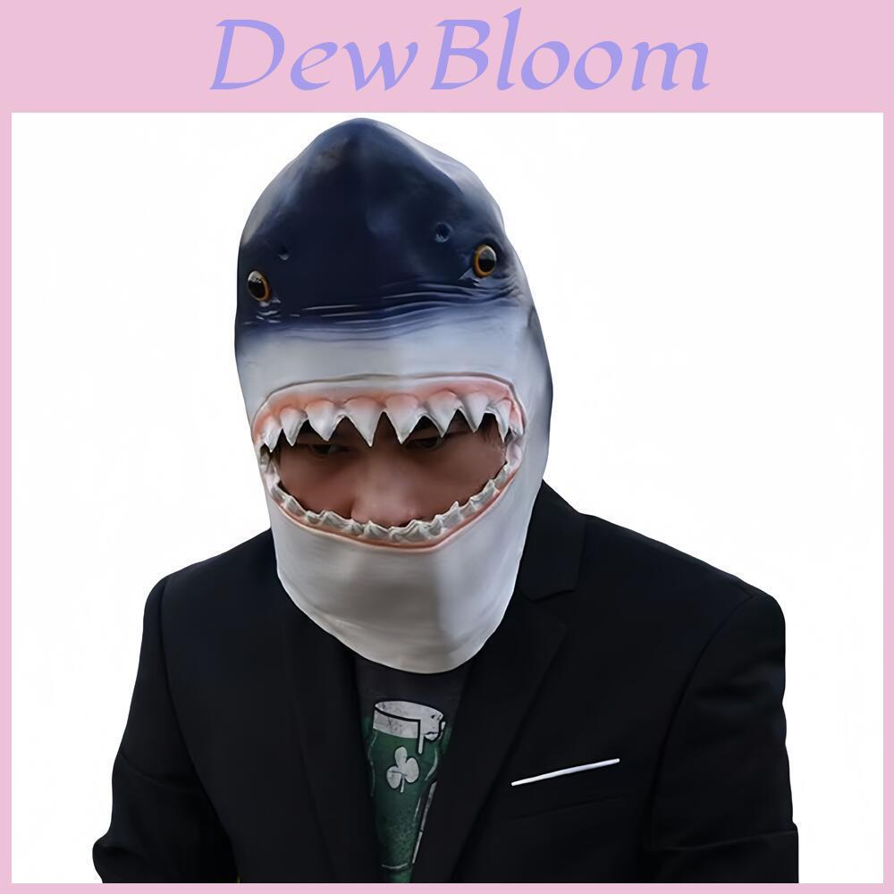 Shark Latex Mask Halloween Costume Accessory For Party And Role Play