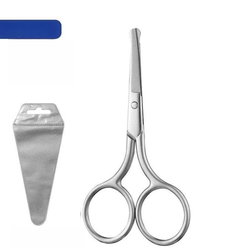 Nose Hair Scissors Trimmer Set Men s Round Head Stainless Steel Shave Nose Cleaning Manual Small Scissors Women