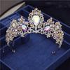 Barokk Nydelig Crystal Brude Tiaraer Dronning Krone Hodeplagg Prinsesse Brud Diadem Ball Bryllup Hår Smykker konkurranse