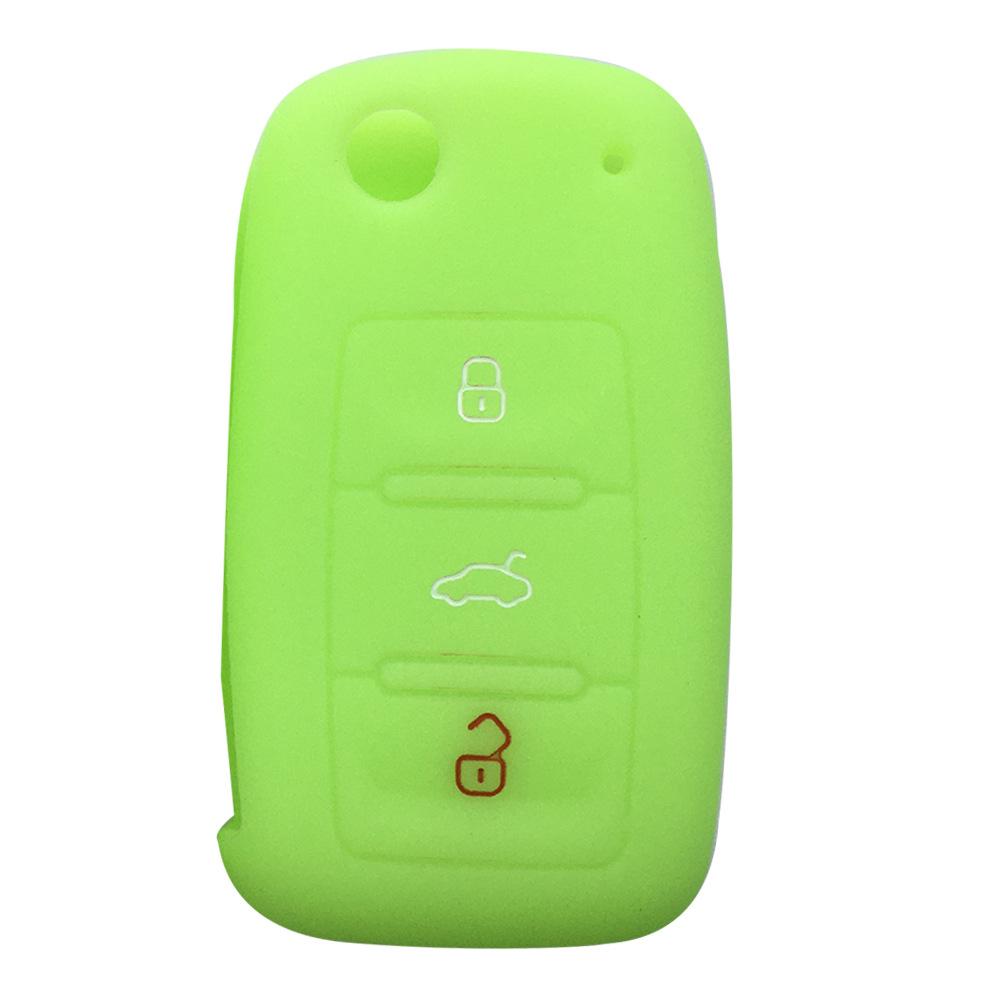 Suitable for Volkswagen Bora Santana Golf Car Silicone Key Cover Soft Rubber Key Bag Remote Control Protective Cover