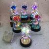 Künstliche Rosenblüten, Valentinstagsgeschenk für die Freundin, ewige Rose, LED-Licht, Folienblume, Hochzeitsdekor, Weihnachtsgeschenke