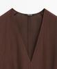 Masimodutti Belt Detail Linen Fluid Knee-Length Dress