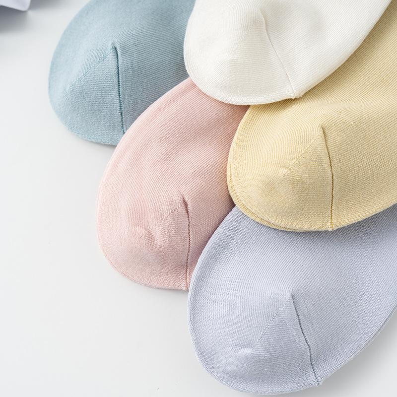 Modal Cotton Socks Spring And Autumn Socks Flat Solid Color Socks, Medium Tube Women'S Socks