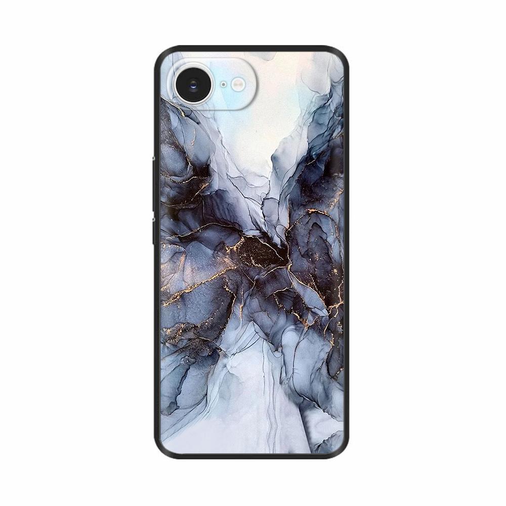 For iPhone 16E Case Fantasy Flower Black Phone Case For iPhone16E / iPhone SE 2025 Soft TPU Shockproof Back Cover Fundas Housing