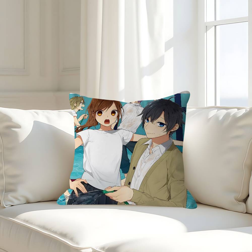 Anime H-Horimiya Pillow Case Removable Washable Cushion Cover – All-Season Soft Linen