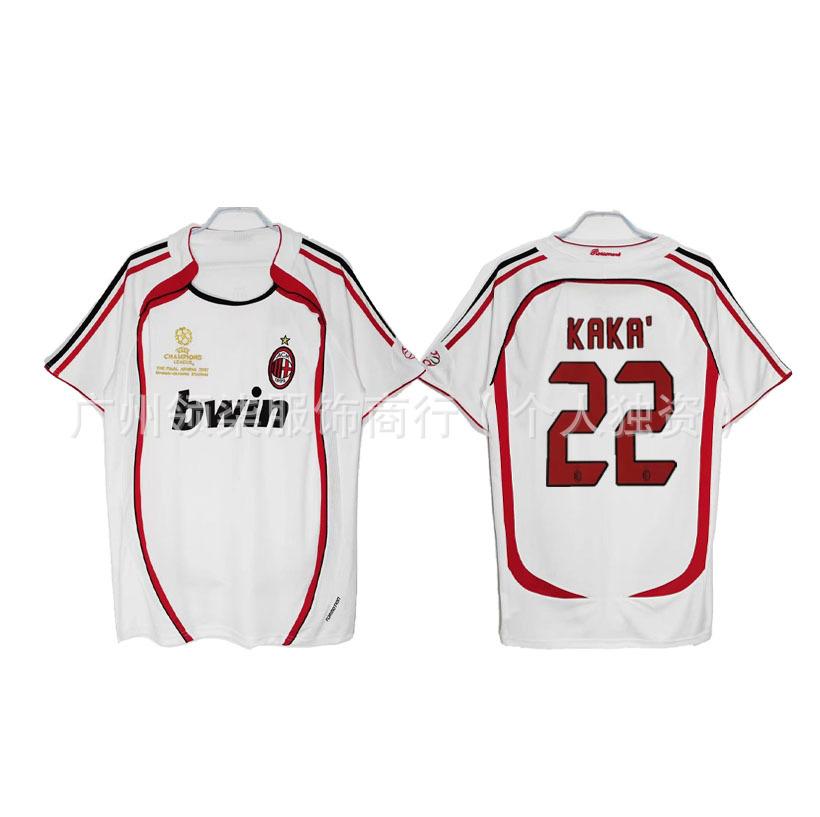AC Milan retro jersey 0607 season Kaka Maldini Ronaldini Ronaldinho Pirlo collector's edition football jersey