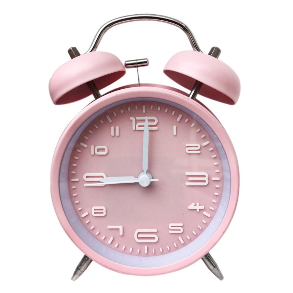 Metal Frame Silent Twin Bell Loud Alarm Clock Luminous Table Clock Student Alarm Clock  Living Room