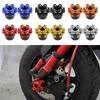 1 Pair Universal Motorcycle Aluminum Anti-fall Shock Absorption CNC Front Fork Cup Modification Tool Anti-collision Bumper