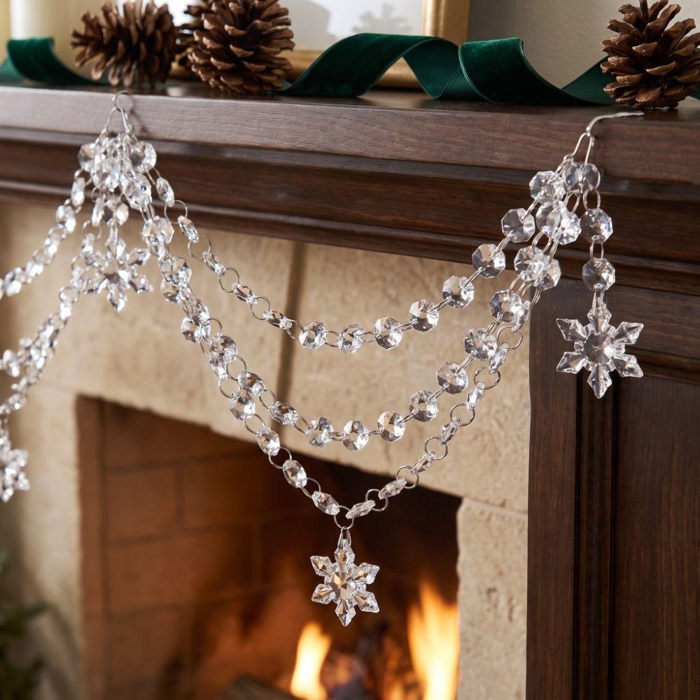 Acrylic Crystals Christmas Decorations 3 Layer Rhinestone Beads Pendant Wedding Party